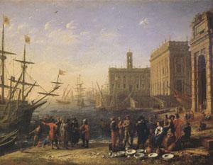Claude Lorrain View of a Port with the Capitol (mk05) France oil painting art
